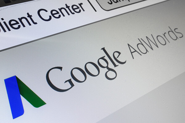 Screen showing Google AdWords logo in Client Center