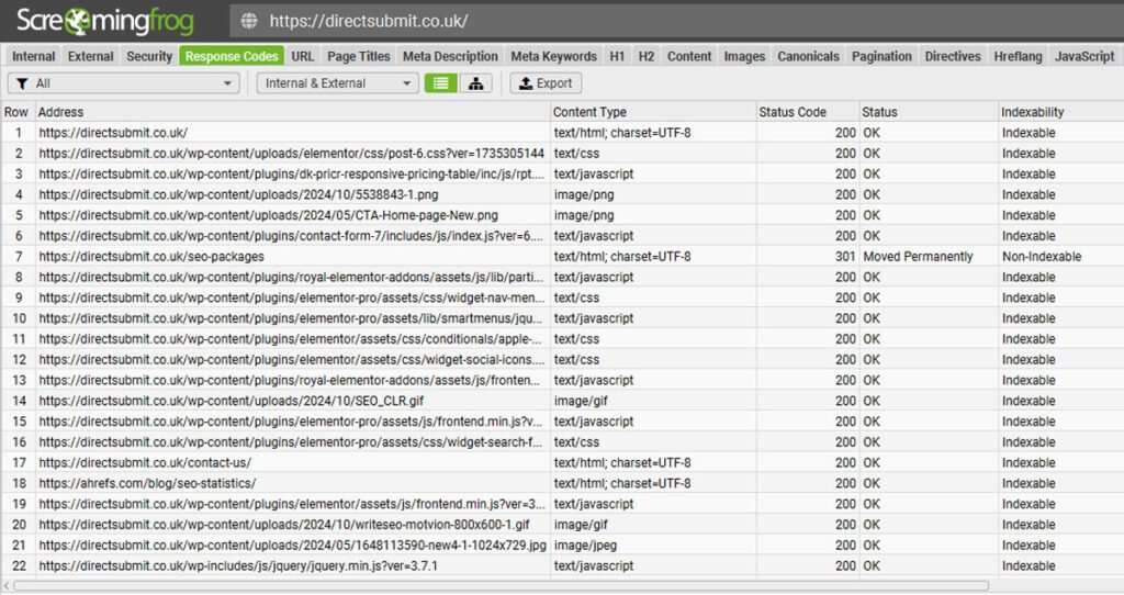 Screaming Frog Audit Tool